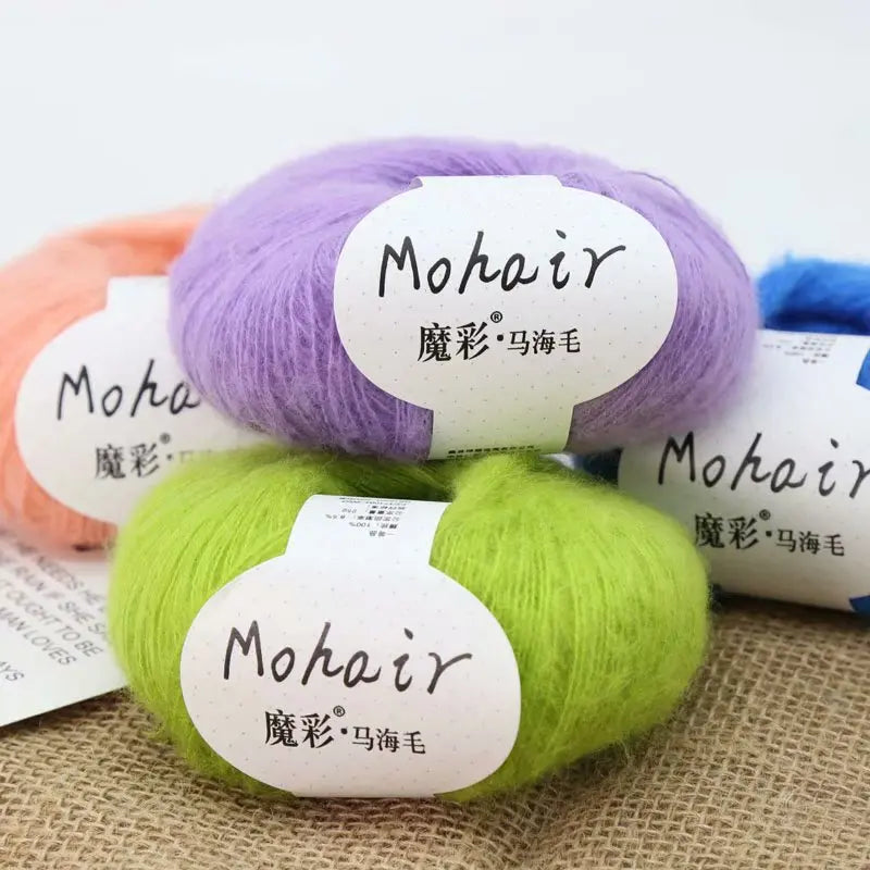 10Pcs/Lot Mohair Yarn hand knitting Soft Mohair Crochet yarn For knit lana crochet wool DIY Shawl Sweater Cloth