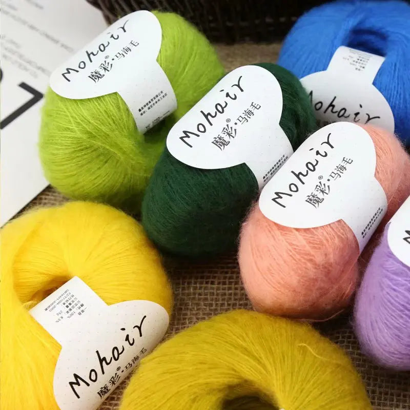 10Pcs/Lot Mohair Yarn hand knitting Soft Mohair Crochet yarn For knit lana crochet wool DIY Shawl Sweater Cloth